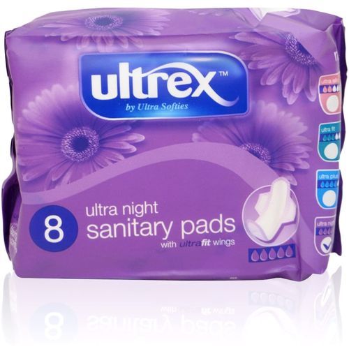 Ultra Night Sanitary Pads 8 X 6