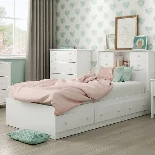 Captain's Bed Frame With Drawers - 4ft By 6ft - White