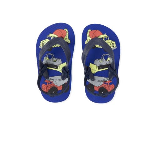 Toddler Boys  Cars Flip Flops- Blue