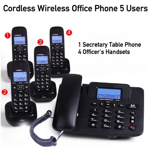 Chinos Wireless Cordless Intercom Phones For Offices And Homes - 5 Users