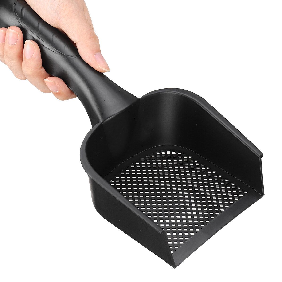 Digging Sifting Scoop Cleaner Corner Sand Shovel Plastic Beach Water Detector Terrarium Bedding Substrate Litter Tool 2.5mm Holes Flat Head