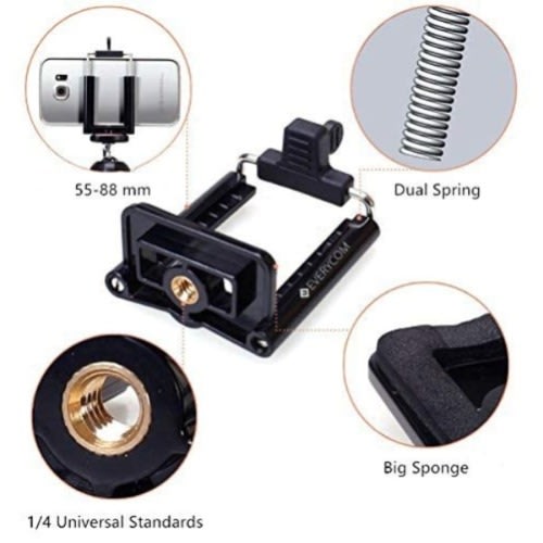 U-type Mobile Phone Holder Clip Bracket For Monopod Tripod Stand Mount