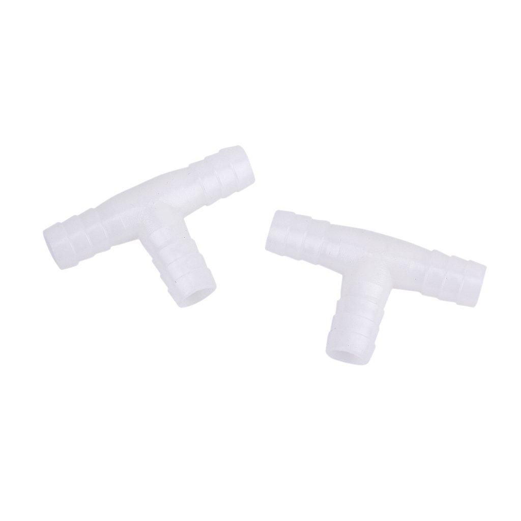 2 x 12mm Plastic Tee Connector Barbed Pipe Fitting Air/Wate