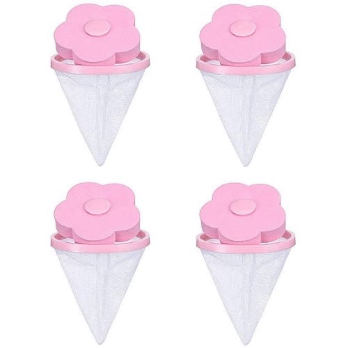 Reusable Washing Machine Lint Catcher Pink- 4 Pieces