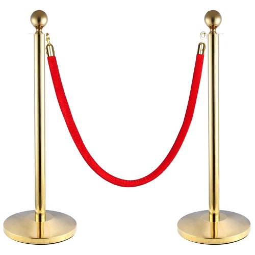 2pcs Velvet Rope Stanchion - Gold