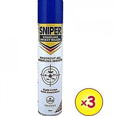 Sniper Spray - Insect & Mosquito Repellant - 300ml X 3 Pcs