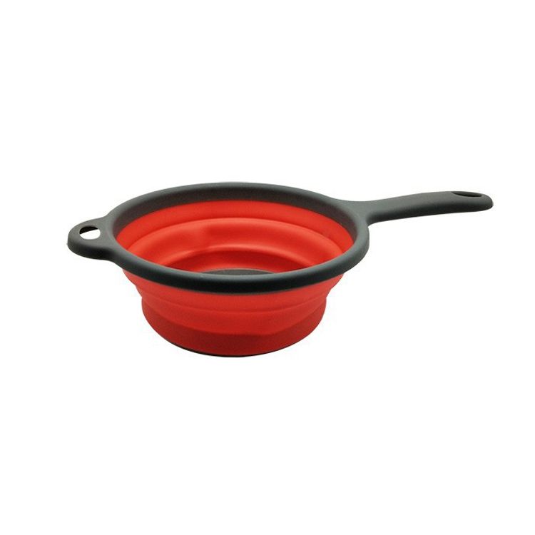 4 PCS Folding Drain Basket With Handle, Colour: Small(Red)