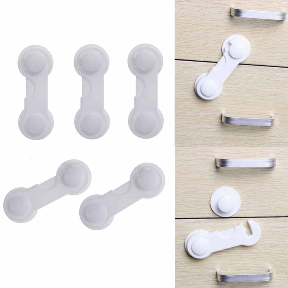 5/6/10/20pcs Kids Safety Locks Cabinet Door Drawers Refrigerator Locks Children Safety Protection Plastic Security Locks Straps
