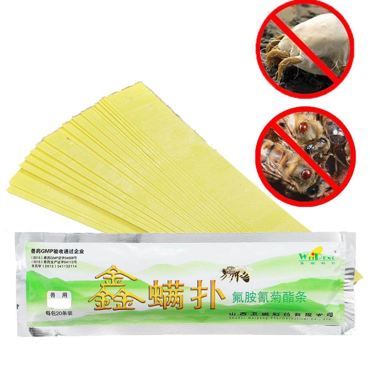 20 Beekeeping Fluvalinate Mite Pro Acaricide Kill Tool Pest Control Varroa Strip