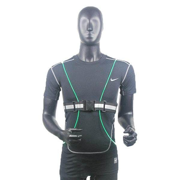 LED Fiber Reflective Night Cycling Running Outdoor Clothes Safety Sports