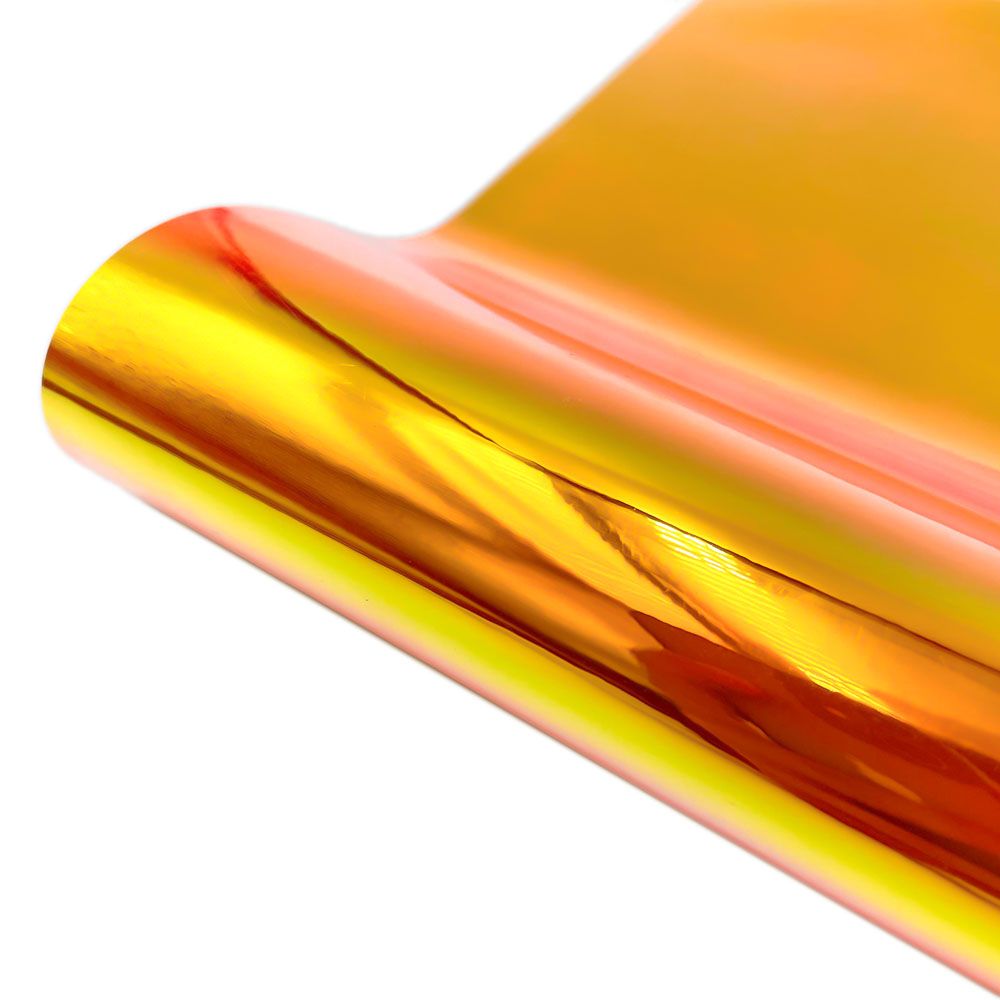 Holographic Adhesive Vinyl Craft Removable Vinyl 32 Colors Opal Chrome Works With Cricut All Cutters DIY Design For Home Decor-Iridescent Gold