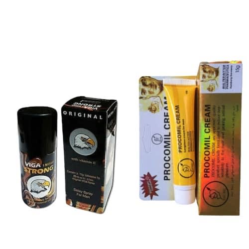 Viga 1 million Desensitising Spray For Men Plus Procomil Delay Cream-15g