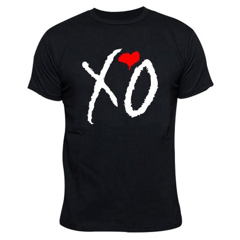 Xo Love Print Tshirt - Black