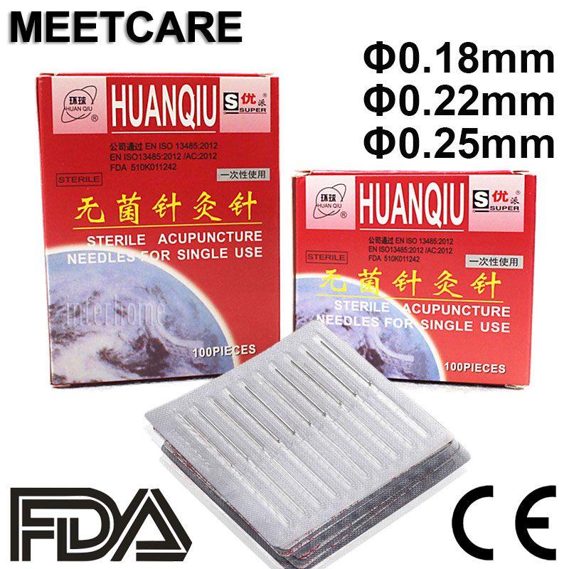 Single Quality For 0.22 Sterile Needles Needle Per 0.2 Disposable 0.18 HuanQiu Use 0.25mm High 100pcs Acupuncture Pack ZhenJiu