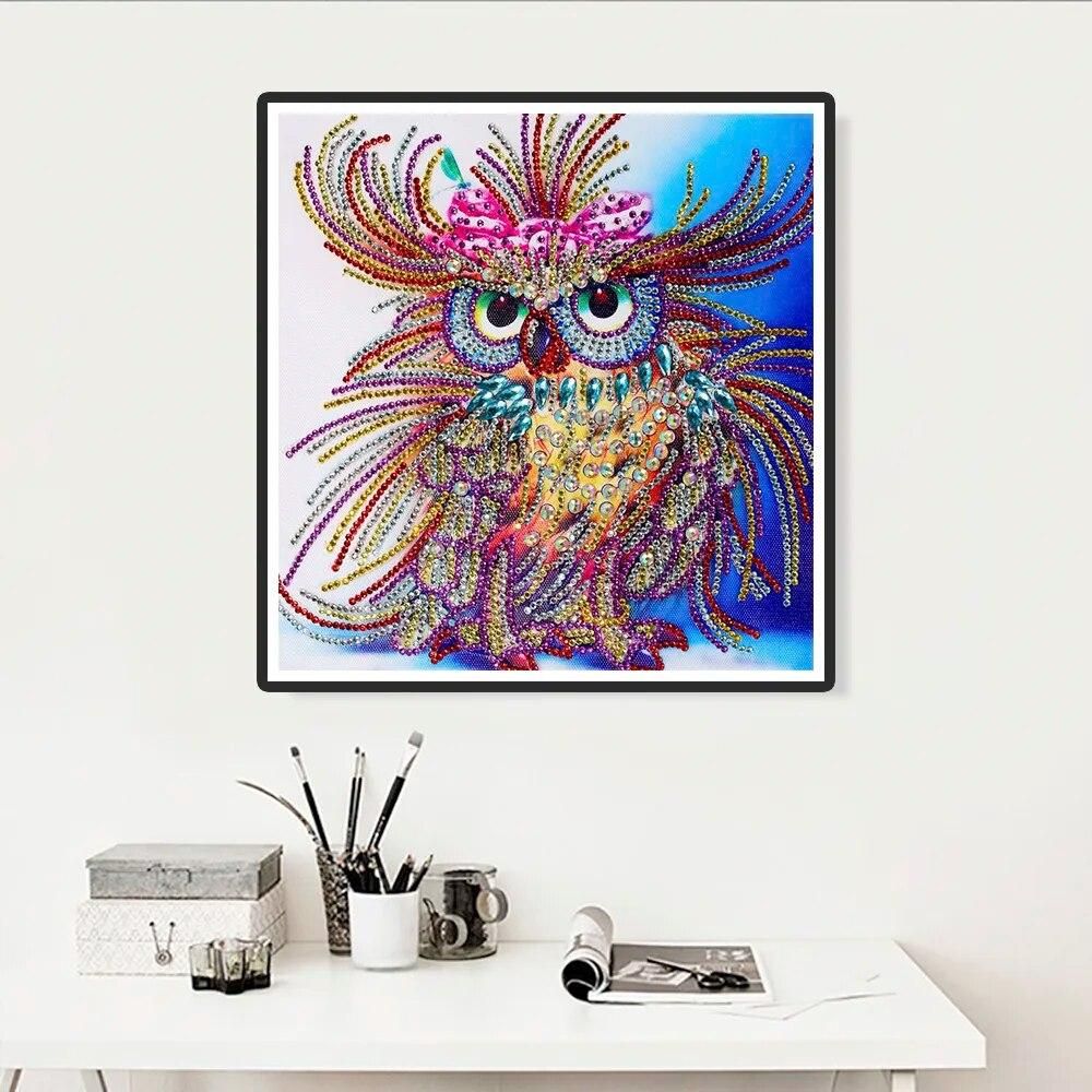 Animals Decoration Diamond Embroidery Diamond Mosaic DIY Diamond Painting Cross Stitch Rhinestone Owl Pattern