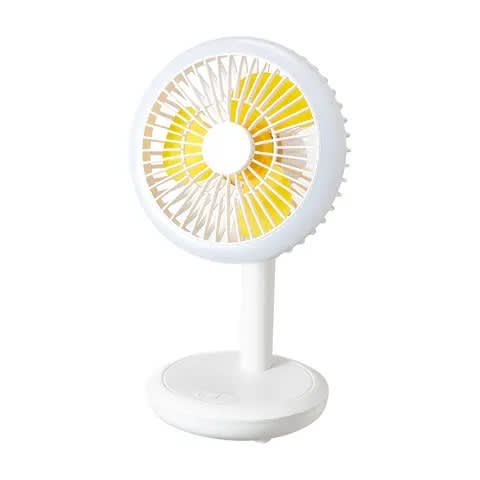 Rechargeable Table Fan With Led Lights - 4000mAh