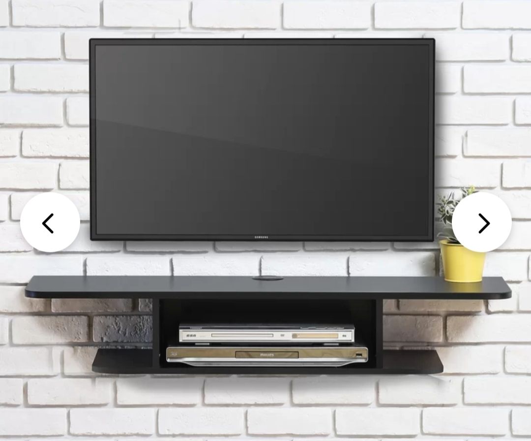 Floating Wall Mount Shelf And Media Storage