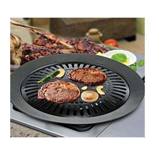 Stove Top Smokeless Stainless Indoor BBQ Grill, 1 SET