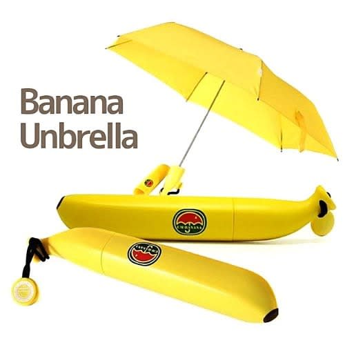 Windproof Foldable Travel Banana Shape Umbrella