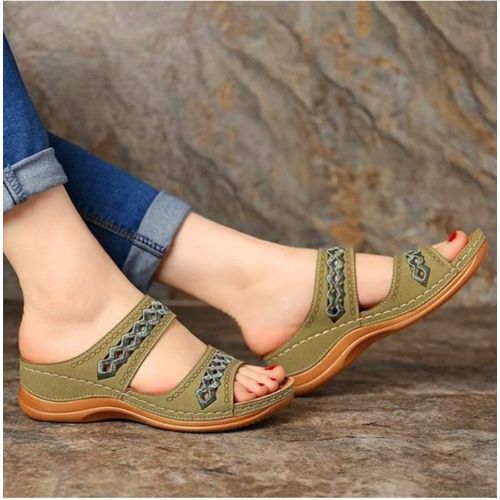 Women's Sandals Anti-skid Light Soft Bottom Retro Wedge Comfortable Slippers