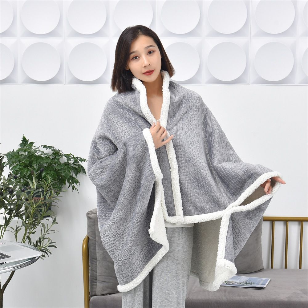 100x150cm Flannel Thickened Embossed Shawl Blanket