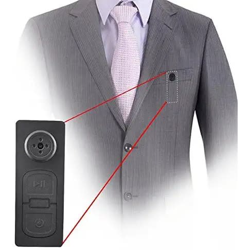 Hidden Spy Button Camera