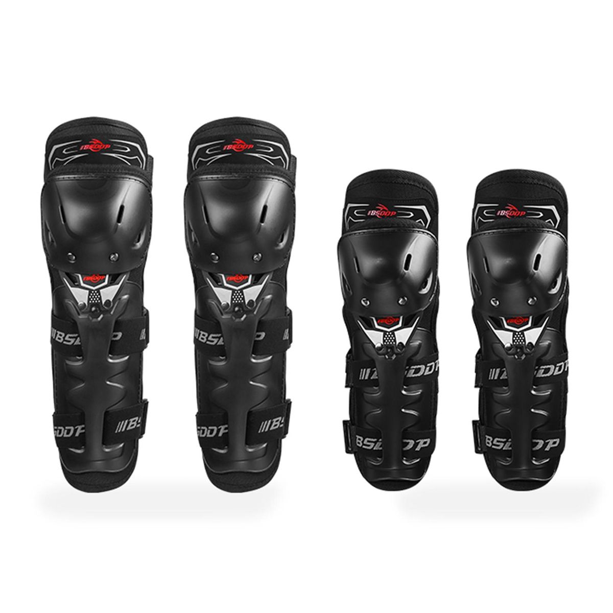 BSDDP 4PCs Cycling Elastic Knee Brace and Elbow Guards  MTB Bike Motorcycle Riding Knee Support Protective Pads Guards Outdoor Sports Cycling Knee Protector