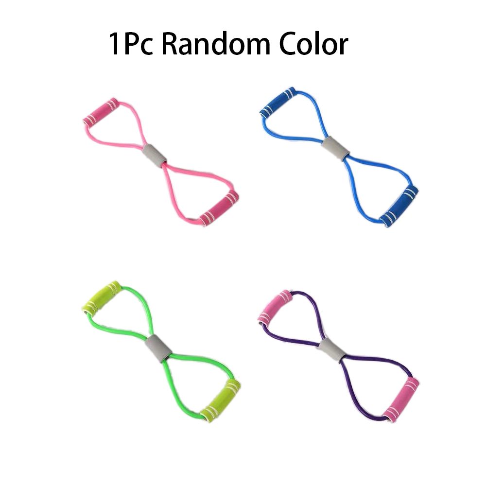 (Figure Eight Rally)4 Tube Pull Rope Fitness Elastic Bands Pedal Ankle Puller Abdominal Exerciser Home Gym Sport Sit Up Pull Rope Training Equipment WAR