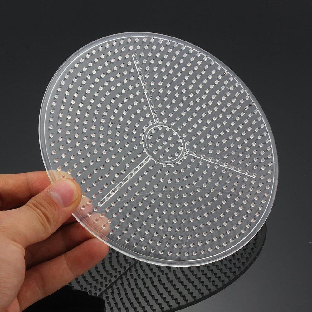 Kids Large Pegboards Perler Bead Hama Fuse Beads Clear Square Design Board Newly Circular