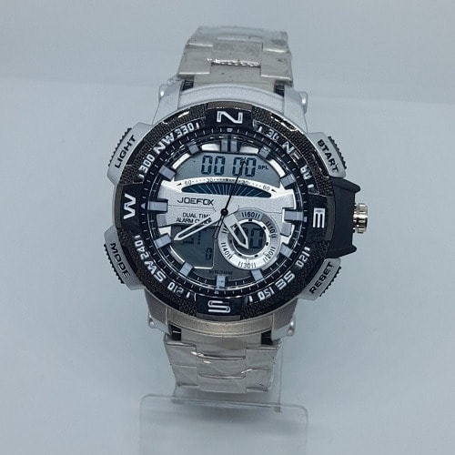 Stainless Steel Digital Watch - Silver