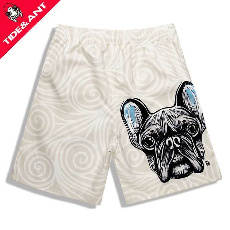 Men's 3d Digital Five-point Beach Pants