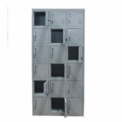 Metal Box Storage Lockers - 18 Doors