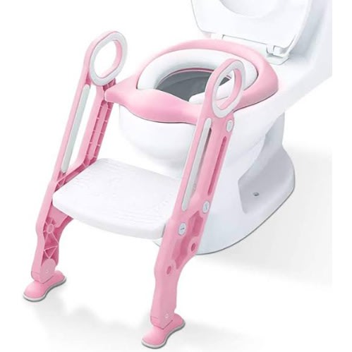 Foldable Toddler Potty Training Ladder Seat - Pink
