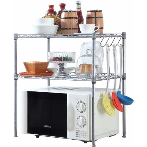 Kitchen Microwave Oven Rack Shelving Unit - 2 Tier