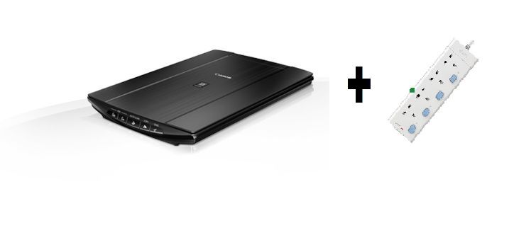 Canoscan Lide220 Photo And Document Scanner With Free Bull 5 Outlet Surge Protector Socket