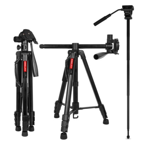 Multifunctional Aluminum Video Tripod Stand -3 Way - Vt-890h - 1780m