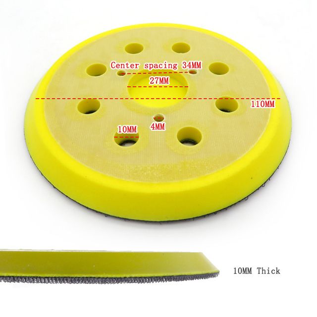 1 Pcs 5inch 125mm 8-hole Back-up Sanding Pad Hook