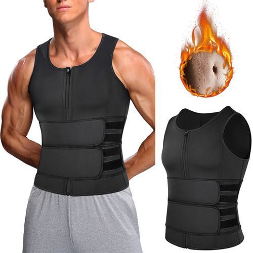 Men's Sweat Sauna Vest Waist Trainer Body Shaper Tank Top Compression