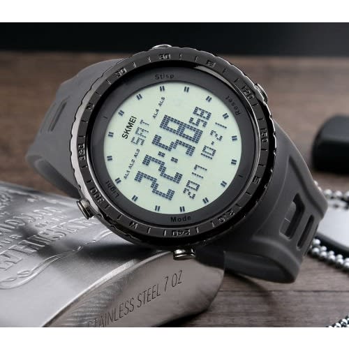 Men's Count Down Chronograph Rubber Strap Wrist Watch