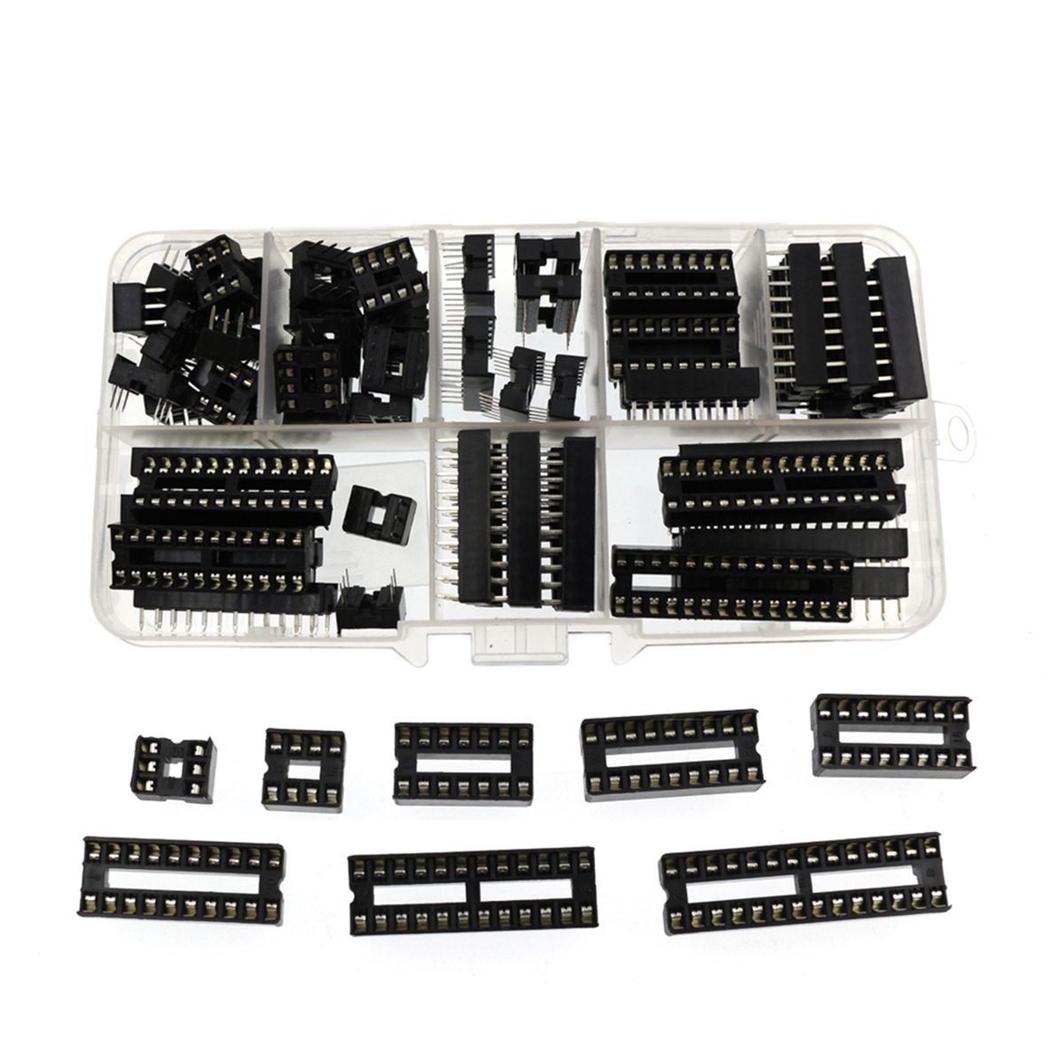 66PCS I C Block Chip Holder DIP Sockets Adaptor 6P 8P 14P