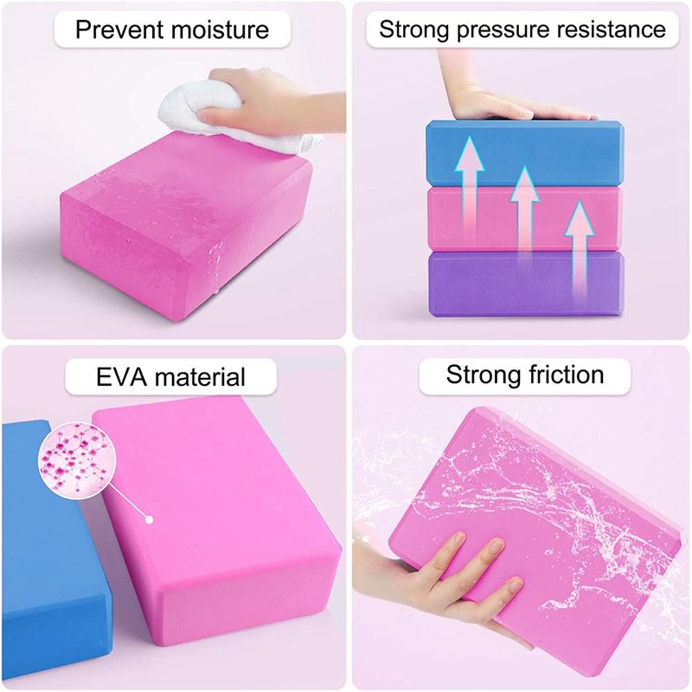 2 Pack Yoga Blocks High Density Brick Soft Non-Slip