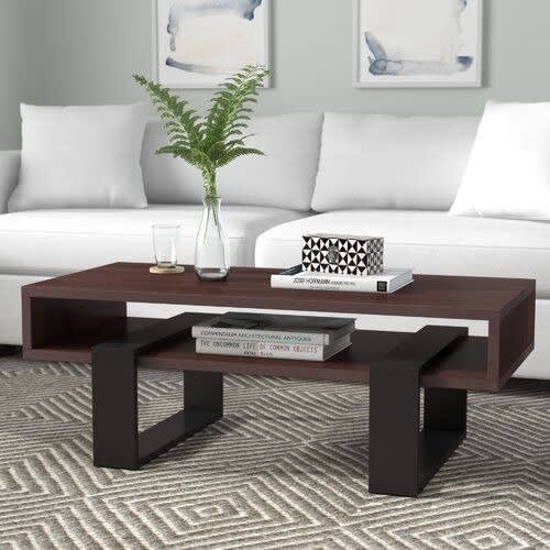 Living Room Center Table Design - Deep Brown