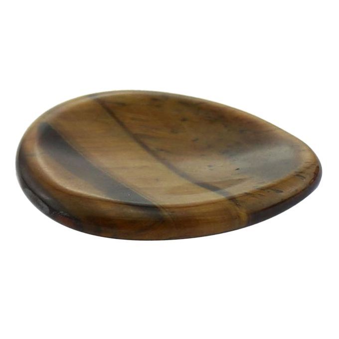 Tiger Eye Polished Palm Pocket Stone Worry Stone Reiki Tiger Eye Stone