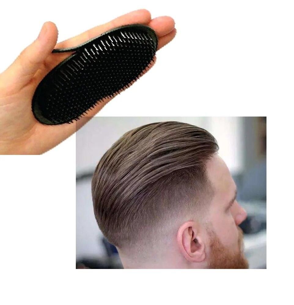 1Pc Men Hair Comb Brush Pocket Travel Portable Beard Mustache Palm Hair Styling Tools Scalp Massage Black Combs