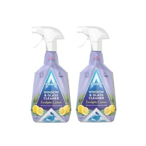 Astonish Window & Glass Cleaner Eucalyptus & Lemon- 750ml X2pieces