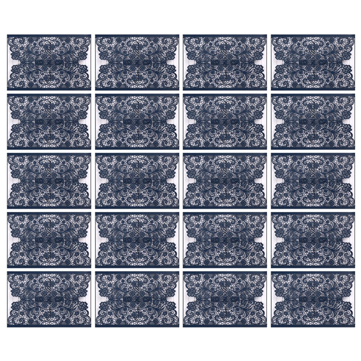 20Pcs Pearl Paper Wedding Invitation Cards Greeting Card