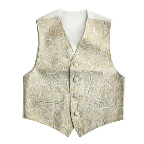 Boys Jacquard Waistcoat - 26 - Cream
