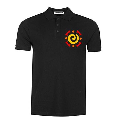 Spiral Sun Polo T-shirt - Black