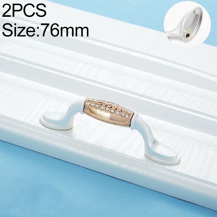 2 PCS Crystal Glass Drawer Cabinet Handle