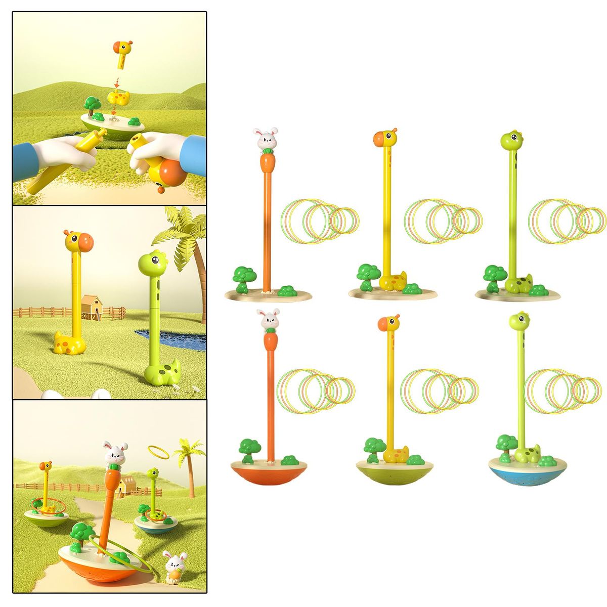 Rings Toss Game For Children Outdoor Games For Lawn Rabbit